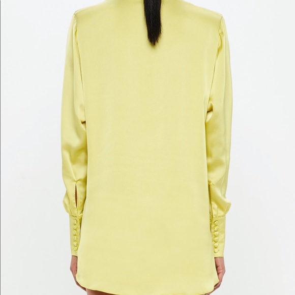 Sold on depop ‼️yellow satin cowl mini dress - Picture 2 of 4